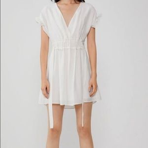 Zara v neck white dress!